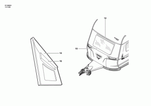 PŁYTA ALUMINIOWA NAD OKNEM PRZEDNIM 1480MM 