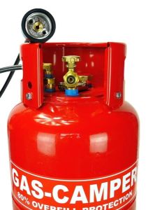 ZESTAW STALOWA BUTLA 15KG LPG WIELOZAWÓR MULTI ADAPTERY EU PRZEWODY