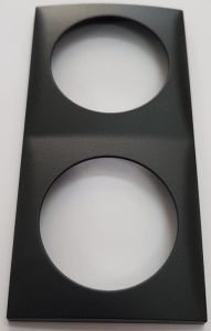 RAMKA OBUDOWA PODWÓJNA GNIAZDKA CZARNY MAT BERKER