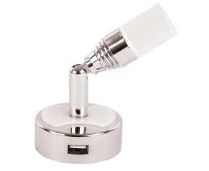 LAMPKA LED SREBRNA USB