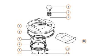 POKRĘTŁO KASETY ZBIORNIKA C200 ŻÓŁTE