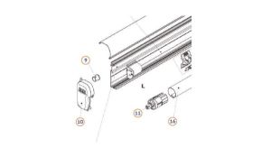 ZAŚLEPKA LEWA BIAŁA DO MARKIZY FIAMMA F45S