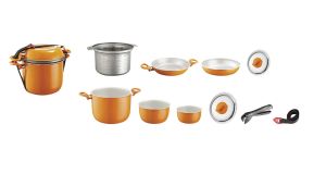 Zestaw garnków Brunner Skipper 9+1 Orange