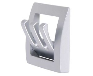 WIESZAK ŚCIENNY NA UBRANIA SREBRNY MAT