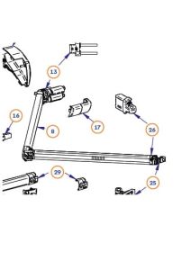 RAMIĘ DACHOWE MARKIZY THULE 6300 PRAWA STRONA 3-5 M