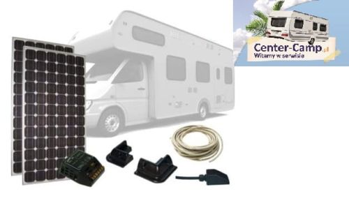 Zestaw solarny o mocy 200W na przyczepę kempingową