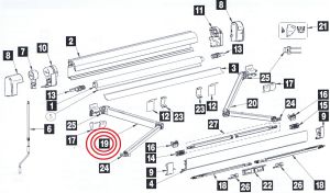 RAMIE DACHOWE MARKIZY THULE 5200 LEWA STRONA OD 300CM