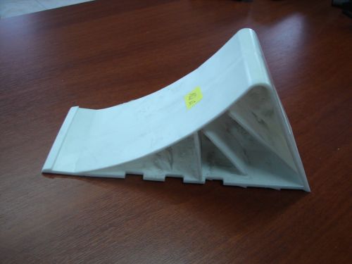 Klin pod koło z tworzywa sztucznego biały