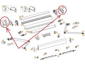 ZAKOŃCZENIE OBUDOWY MARKIZY THULE 6200 BIAŁE